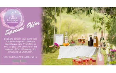 Purple Birdcage Bridal Expo Special Offer