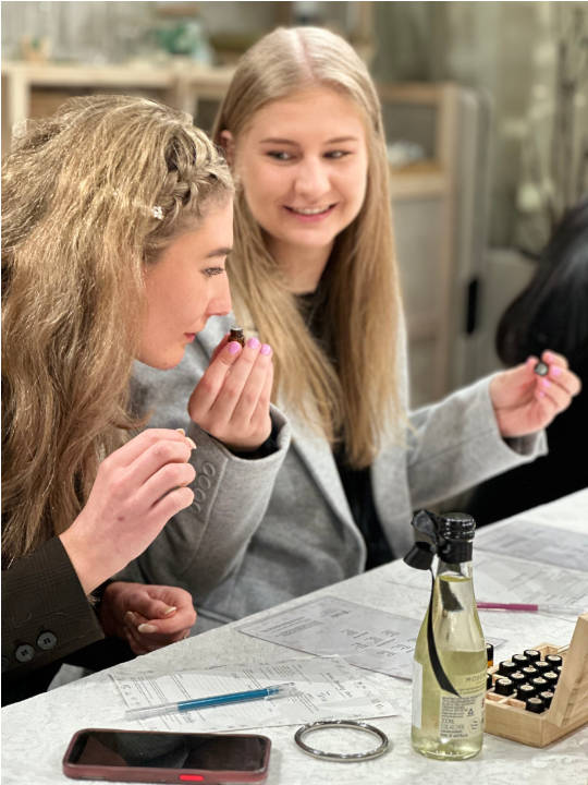 craft activity girls smiling hens night