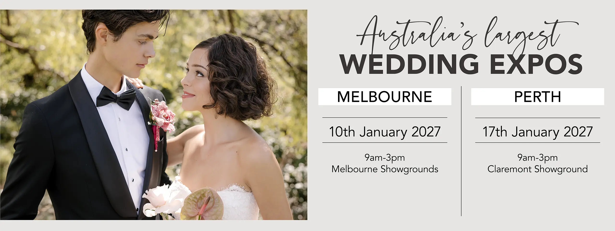 Melbourne + Western Australia Wedding & Bride Expo Banner
