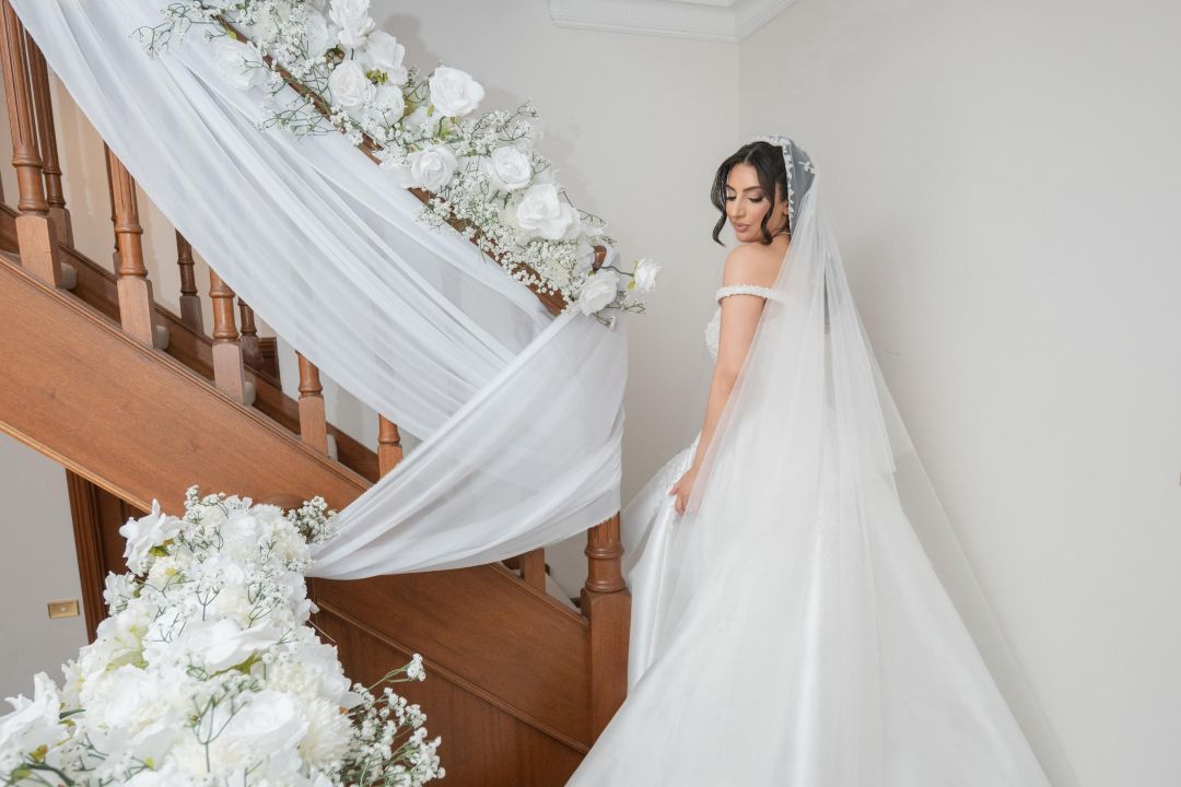 Mine and Your Event - bride on stairs Stack of Art - Group Workshop